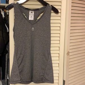 Adidas grey techfit workout tank